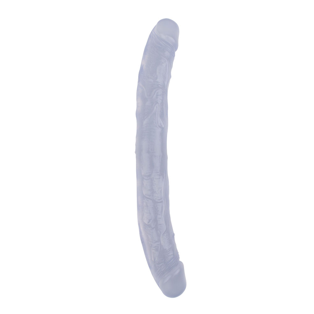 12.8 inch Material PVC Jeleu de cristal Realistic Dong cu penetrare dublă