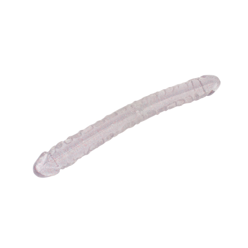 Dildo cu sclipici ultra-clar cu două capete