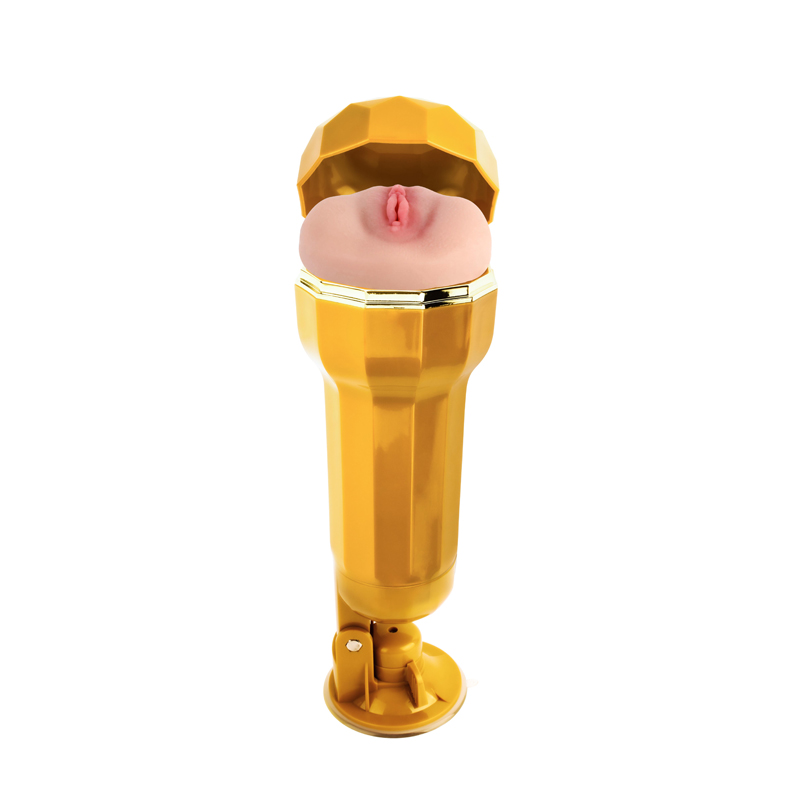 Cupa vaginului realist de coajă de aur