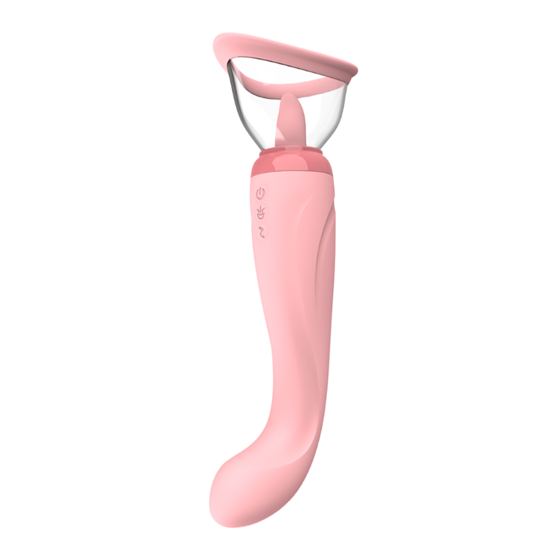Licking vibrator cu pompă de supt