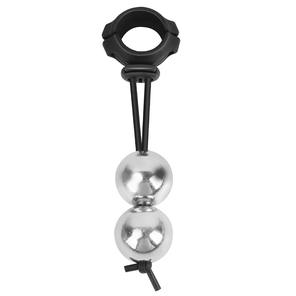 Prelungitor metalic pentru penis-Dual-Ball Black (φ35mm)